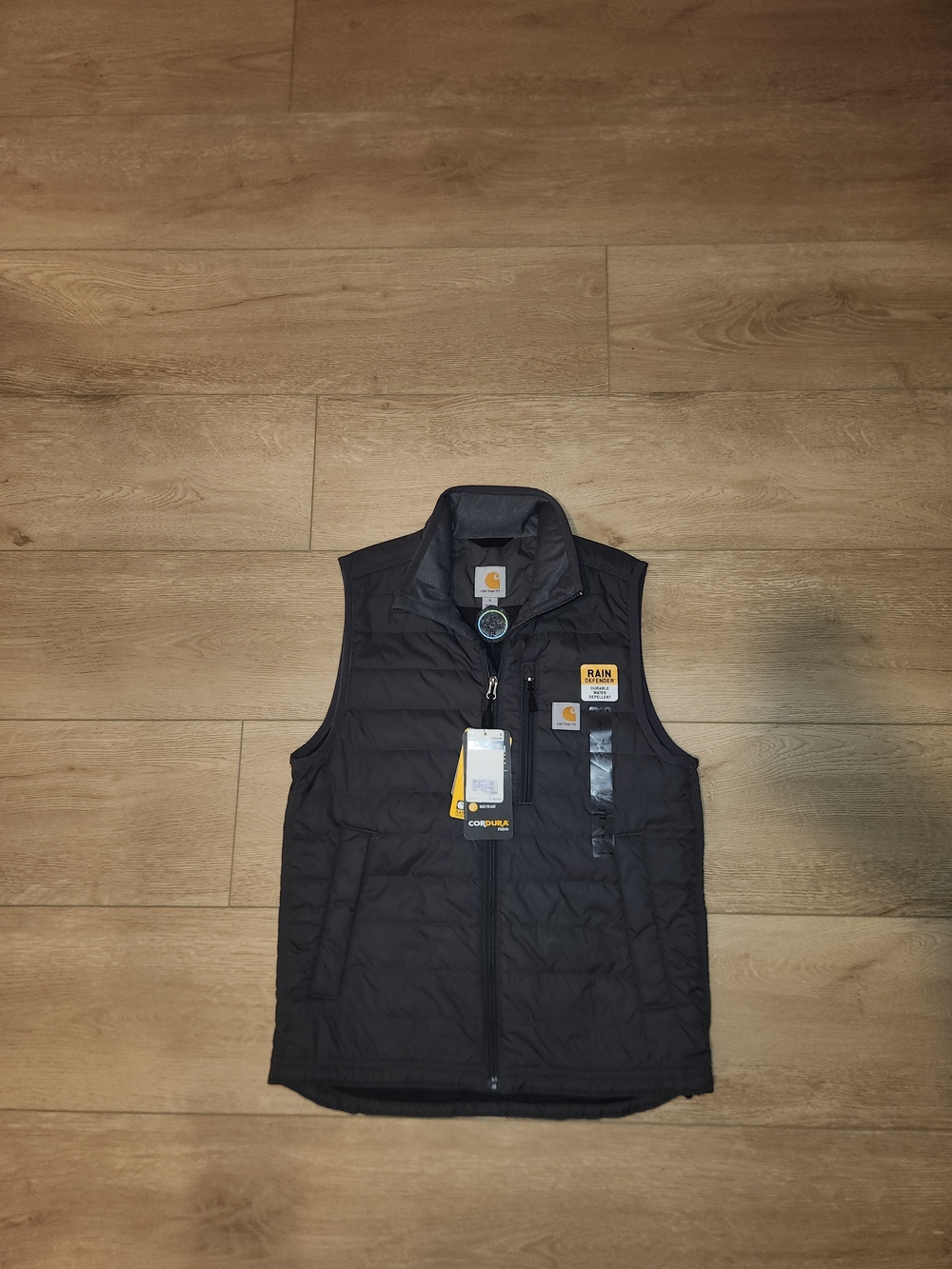 Carhartt Gray Insulated Rain Defender Vest Men's Size Small New With Tags Embroi